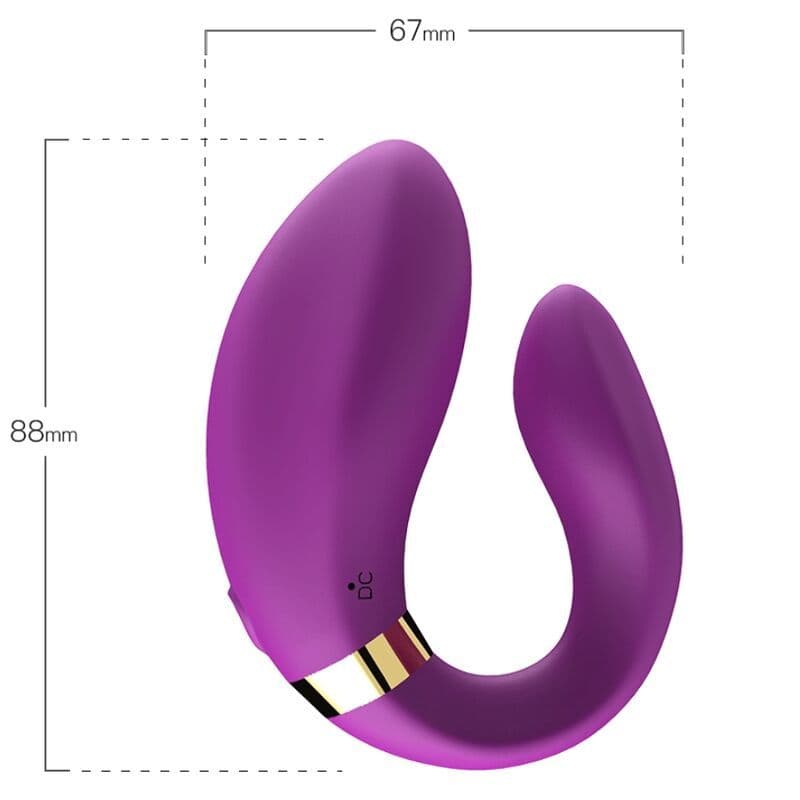 ARMONY - CRESCENT VIBRATOR FOR COUPLES REMOTE CONTROL PURPLE 3