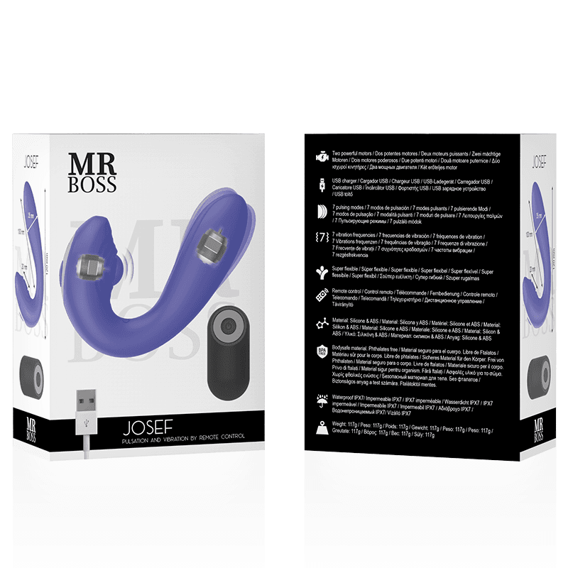 MR BOSS - VIBRATOR ZA PARE Z DALJINSKIM UPRAVLJALNIKOM JOSEF PULSATION & VIBRATION 2
