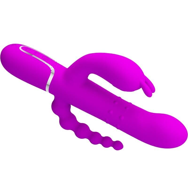 PRETTY LOVE - CAMMY TROSTRUKI VIŠEFUNKCIJSKI VIBRATOR 4 U 1, ROZI 3