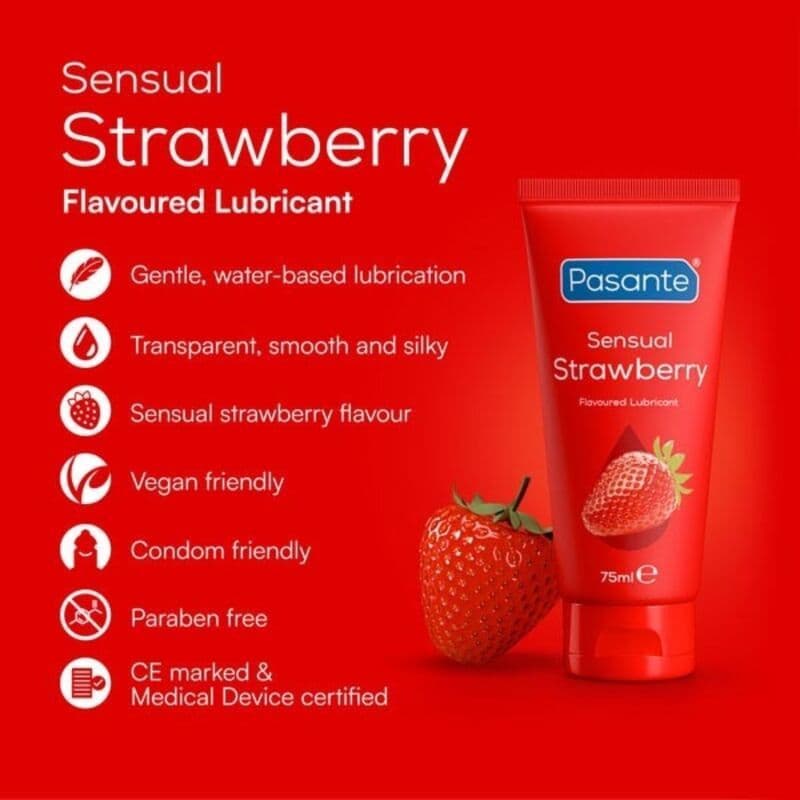 PASANTE - LUBRICANTE FLAVOR STRAWBERRY 75 ML 4