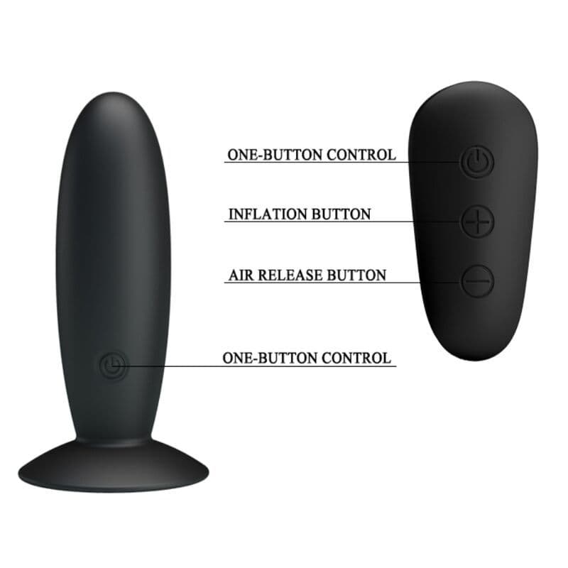 MR PLAY - PLUG ANALE CON TELECOMANDO VIBRAZIONE NERO 2