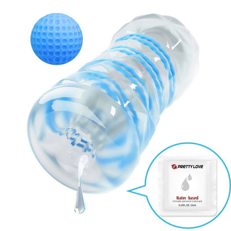 PRETTY LOVE - PICCOLO MASTURBATORE CON SPIRALI BLU 2