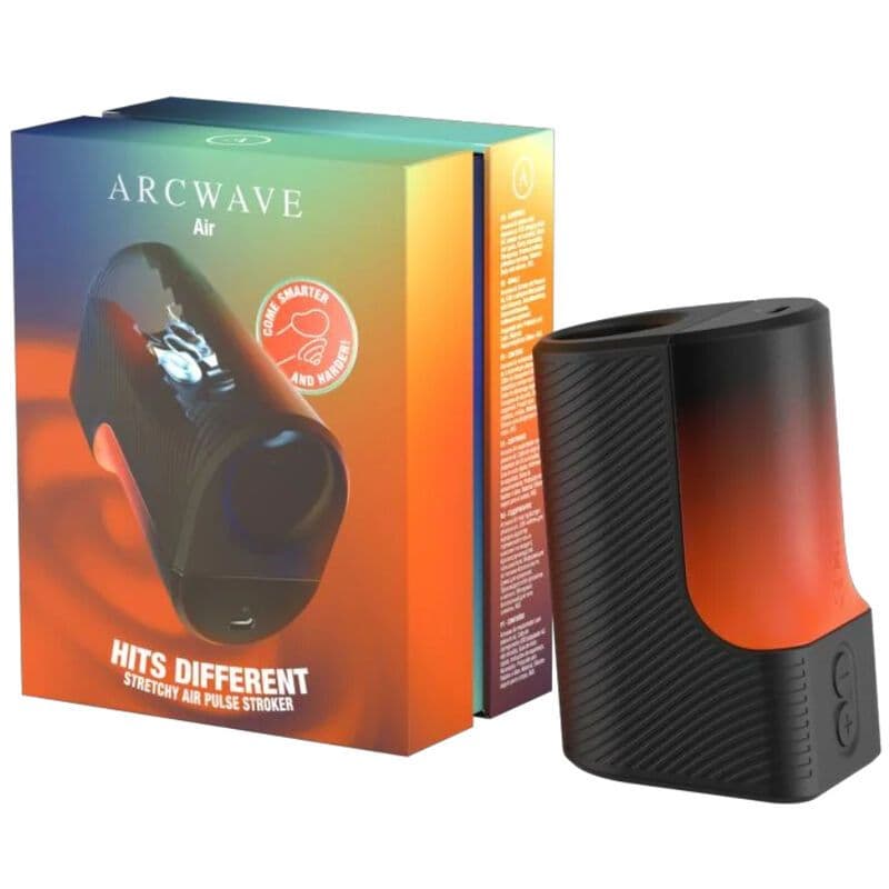 ARCWAVE - AIR MASTURBATORE MASCHILE ELASTICO CON IMPULSI D'ARIA E 6 LIVELLI DI INTENSITÀ NERO 4