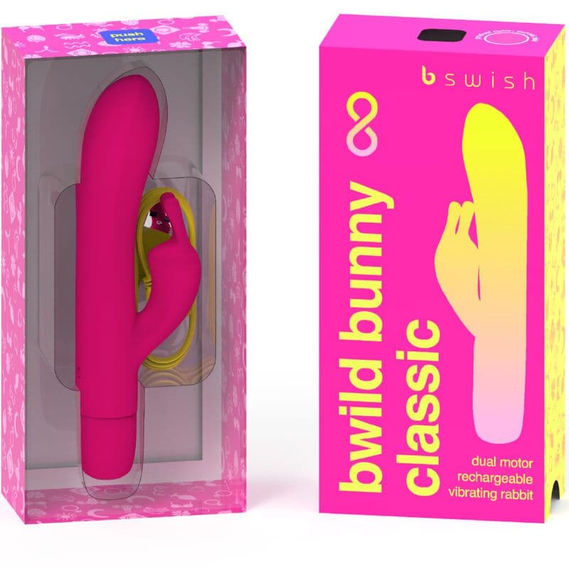B SWISH - BWILD BUNNY INFINITE CLASSIC RECHARGEABLE VIBRATOR PINK SILICONE 2