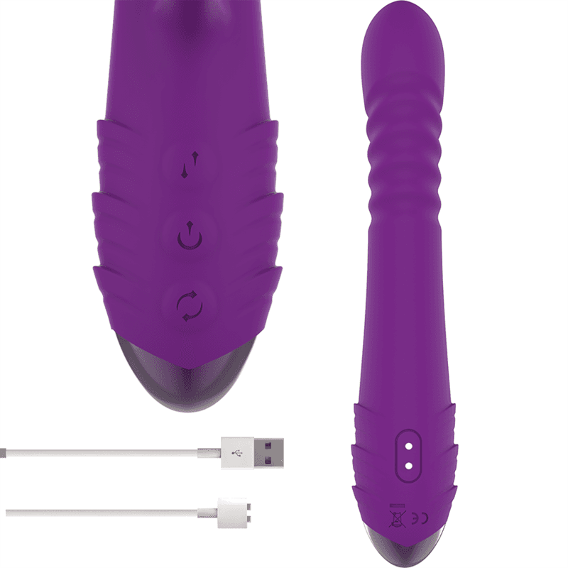 INTENSE - IGGY MULTIFUNCTION RECHARGEABLE VIBRATOR UP & DOWN WITH CLITORAL STIMULATOR PURPLE 4