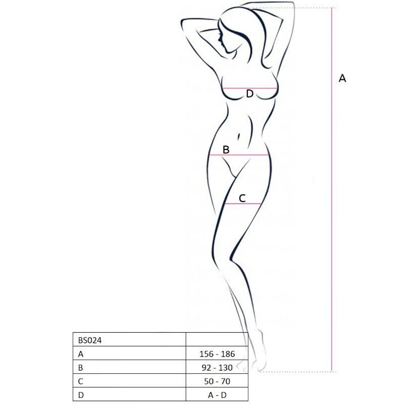 PASSION - WOMAN BS024 BODYSTOCKING BLACK ONE SIZE 3