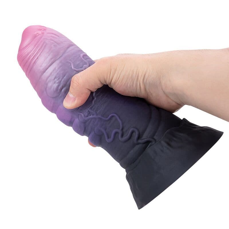 POWER MONSTERS - CREATURA TERRIBILE DILDO IN SILICONE FANTASTICO BICOLORE 24 CM Ø 6 CM 4
