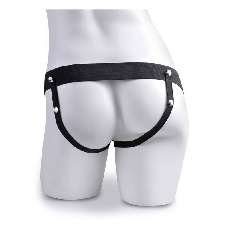 FETISH FANTASY SERIES - Imbragatura regolabile pene realistico con testicoli che sprizza 19 cm 4
