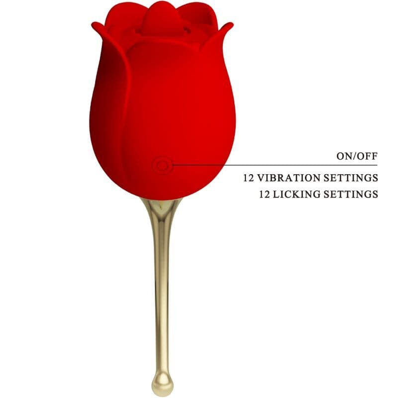PRETTY LOVE - ROSE LOVER STIMOLATORE CLITORIDEO ROSE 12 VIBRAZIONI ROSSO 3