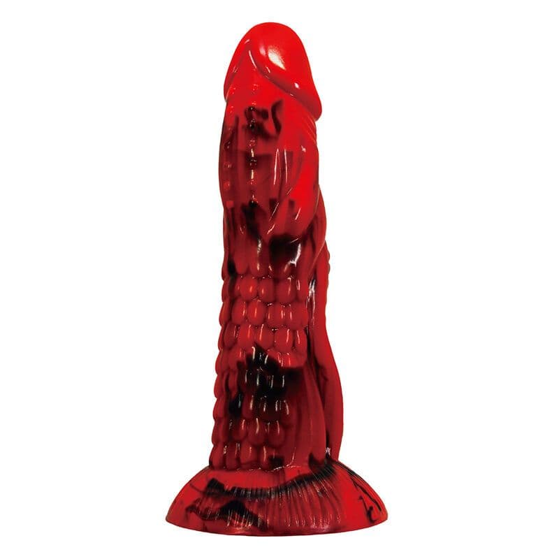 POWER MONSTERS - MINOTAUR FANTASY DILDO WITH SUCTION CUP 21 CM Ø 5 CM RED & BLACK 2