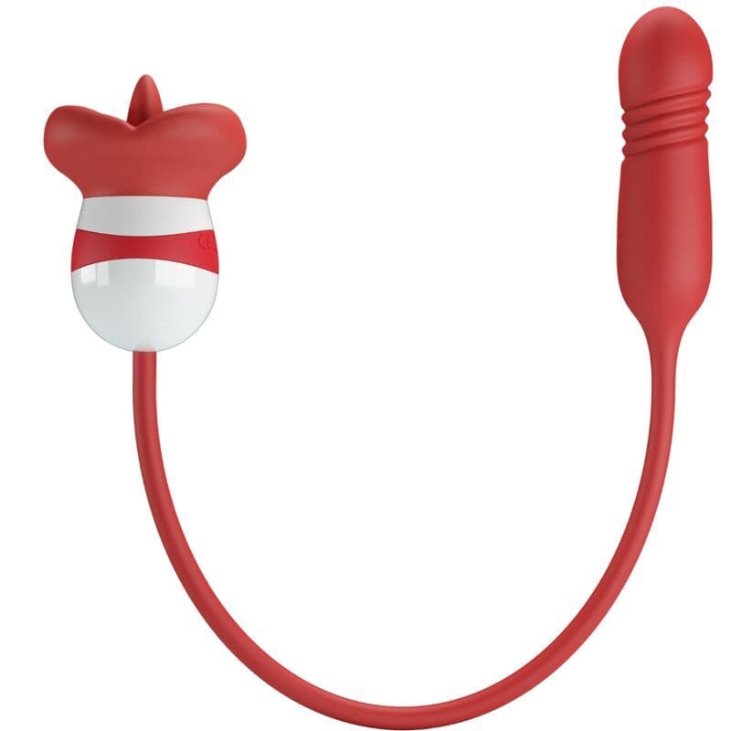 PRETTY LOVE - ASHLYNN RED VIBRATOR ZA KLITORIS Z USTI
