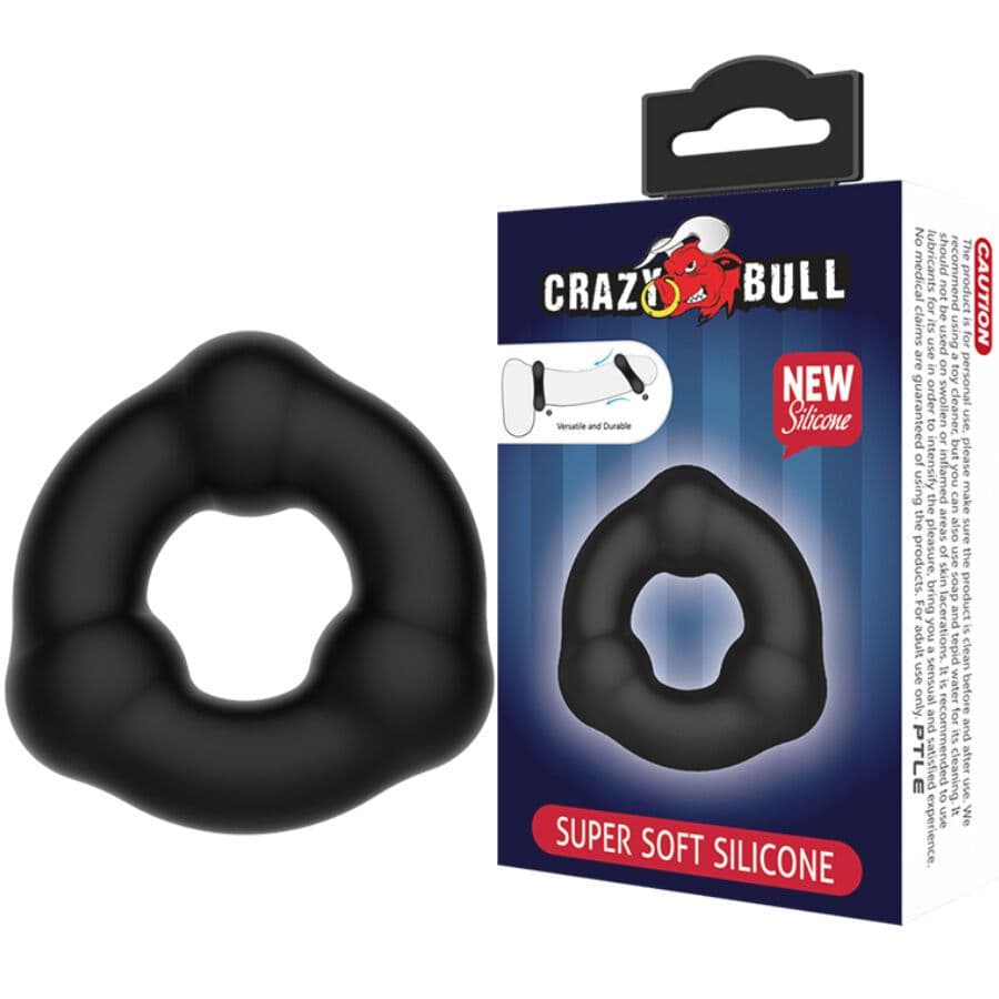 CRAZY BULL - MEKI SILIKONSKI PRSTEN ZA PENIS S IZBOČINAMA