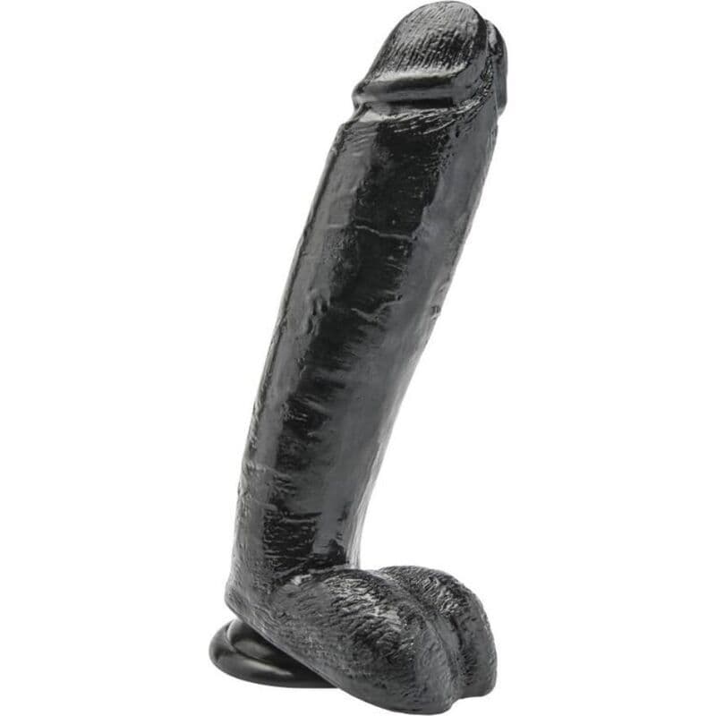 GET REAL, DILDO S TESTISIMA 25,5 CM CRNI