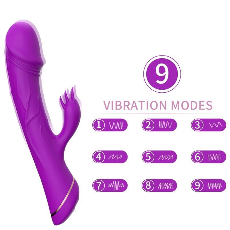 ARMONY - Dildo vibrator zec silikon ljubičast
