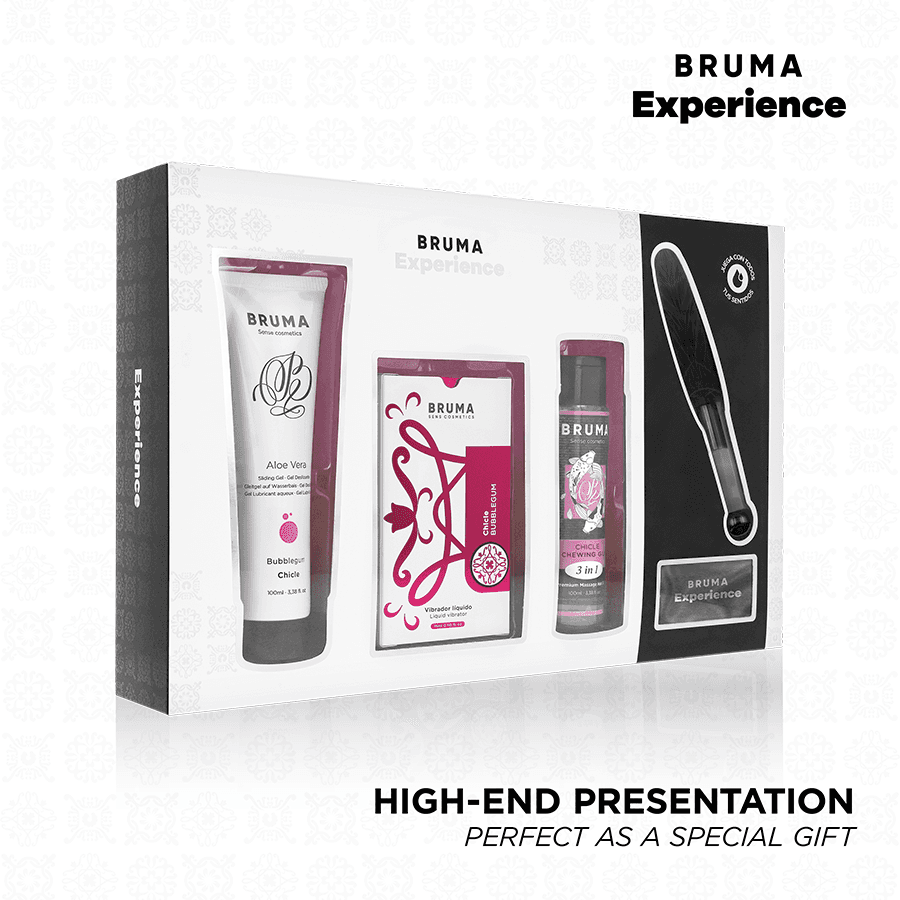 BRUMA XPERIENCE - KOMPLET SWEET GUM S VIBRACIJSKIM LUBRIKANTOM