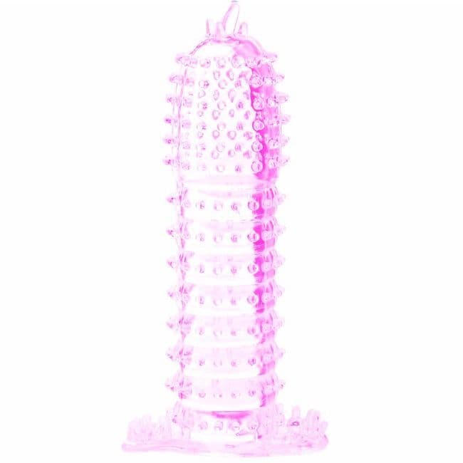 BAILE - ROŽNATI OVOJ ZA PENIS S STIMULATIVNIMI IZBOKLINAMI 14 CM