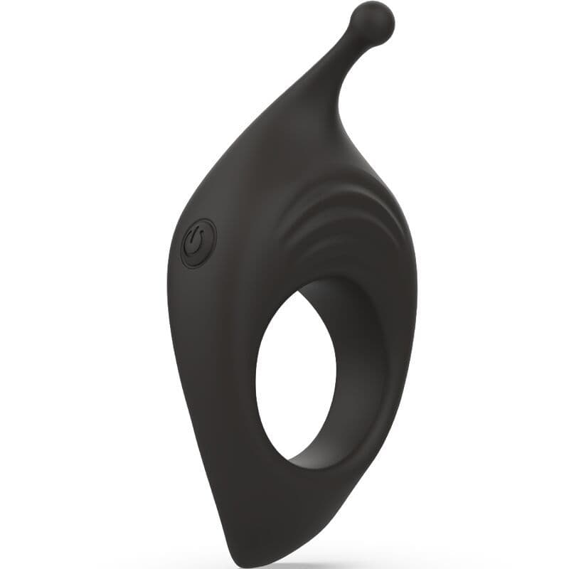 B SWISH - BCHARMED RHYTHM INFINITE DELUXE PRSTEN ZA PENIS, 15 VIBRACIJA, CRNI