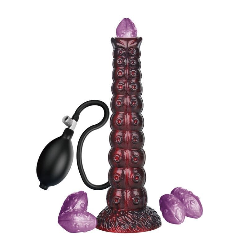 POWER MONSTERS - Voidclaw Brute dvobojni napuhavajući fantasy silikon dildo, 29 cm Ø 5,7 cm