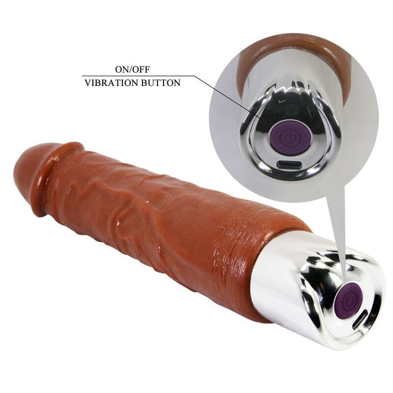PRETTY LOVE - VIBRATORE PRO REALISTICO 23,5 CM Ø 4,8 CM MARRONE