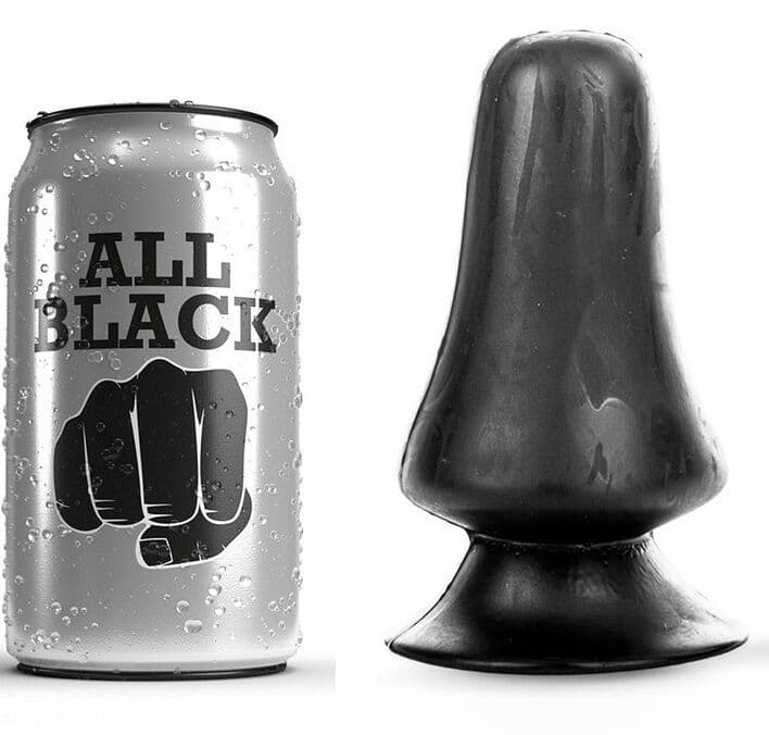 ALL BLACK - Analni čep, 12 cm