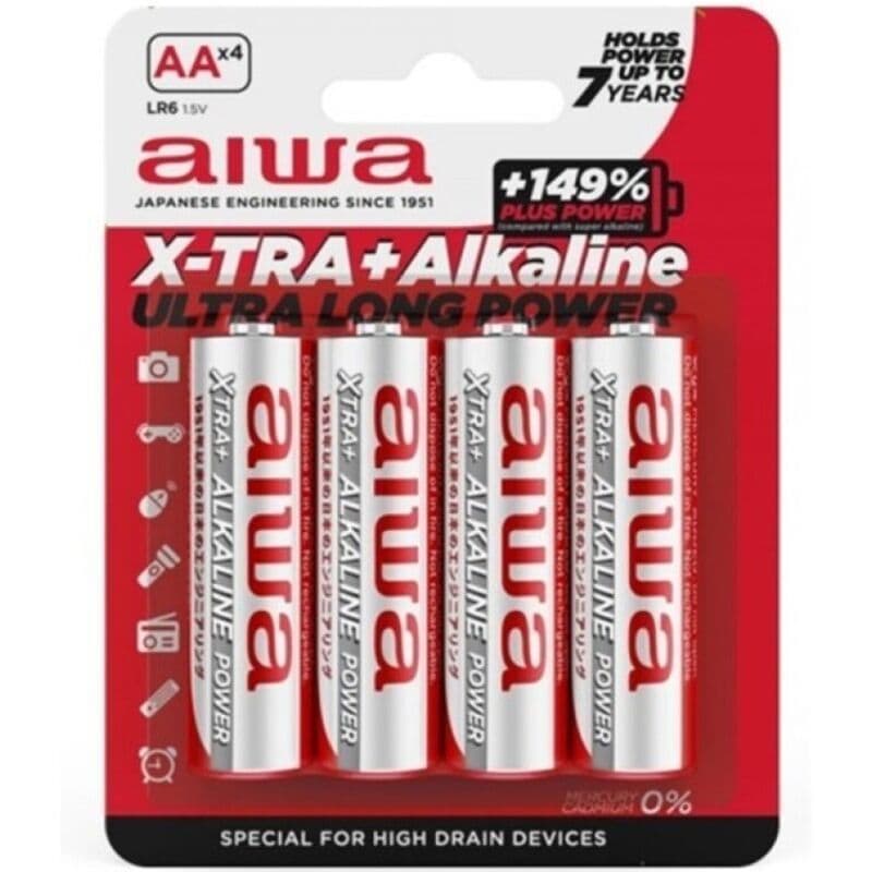 X-tra alkaline aa batteria alcalinica lr6 blister*4