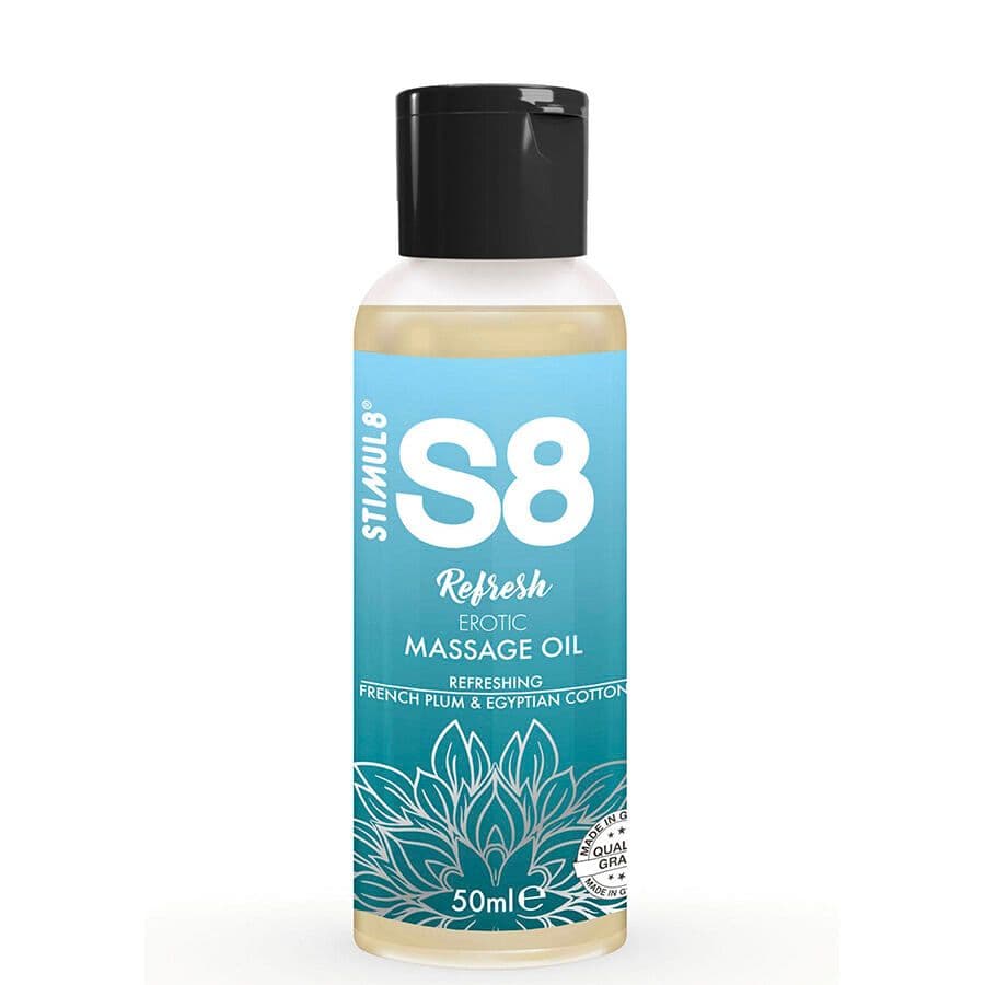 STIMUL8 - S8 REFRESH EROTIČNO MASAŽNO OLJE BOMBAŽ 50 ML