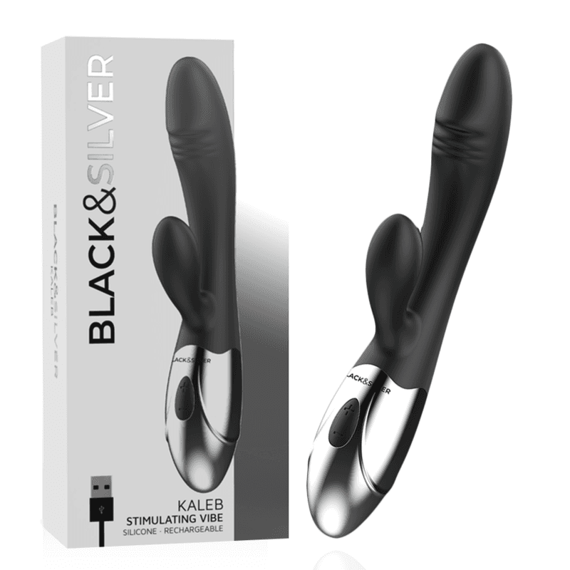 BLACK&SILVER - Vibrator za zečeve Kaleb stimulirajući vibrator