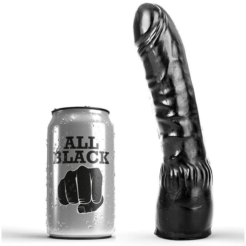 ALL BLACK - realističan crni dildo, 20 cm