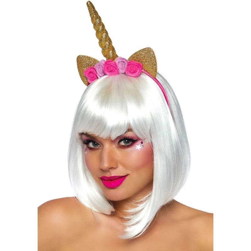 LEG AVENUE - CVJETNA TRAKA ZA KOSU UNICORN, ZLATNA