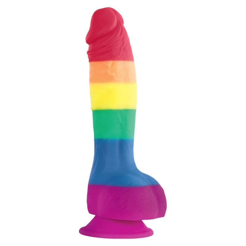 PRIDE - DILDO S LGBT ZASTAVOM, 15 CM