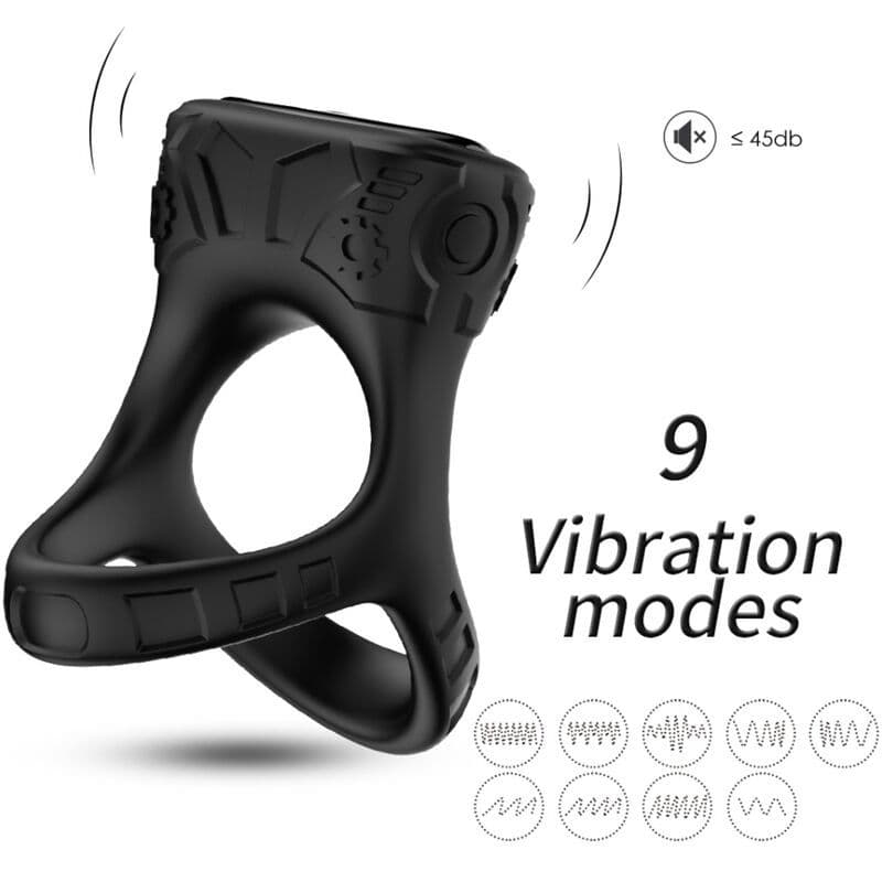 ARMONY - Prsten vibrator i vise-pozicija crni