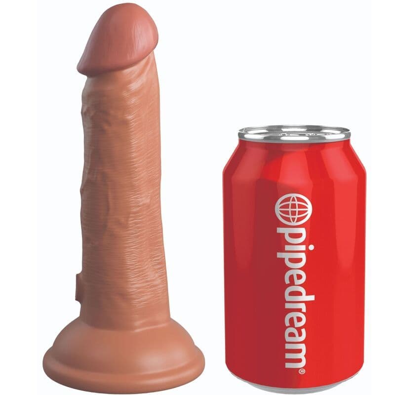 KING COCK ELITE REALISTIČAN VIBRIRAJUĆI SILIKONSKI DILDO 15,2 CM, KARAMEL