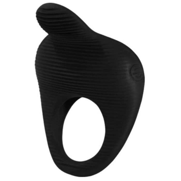 PRETTY LOVE - VIBRACIJSKI OBROČEK ZA PENIS THIMBLE, ČRN