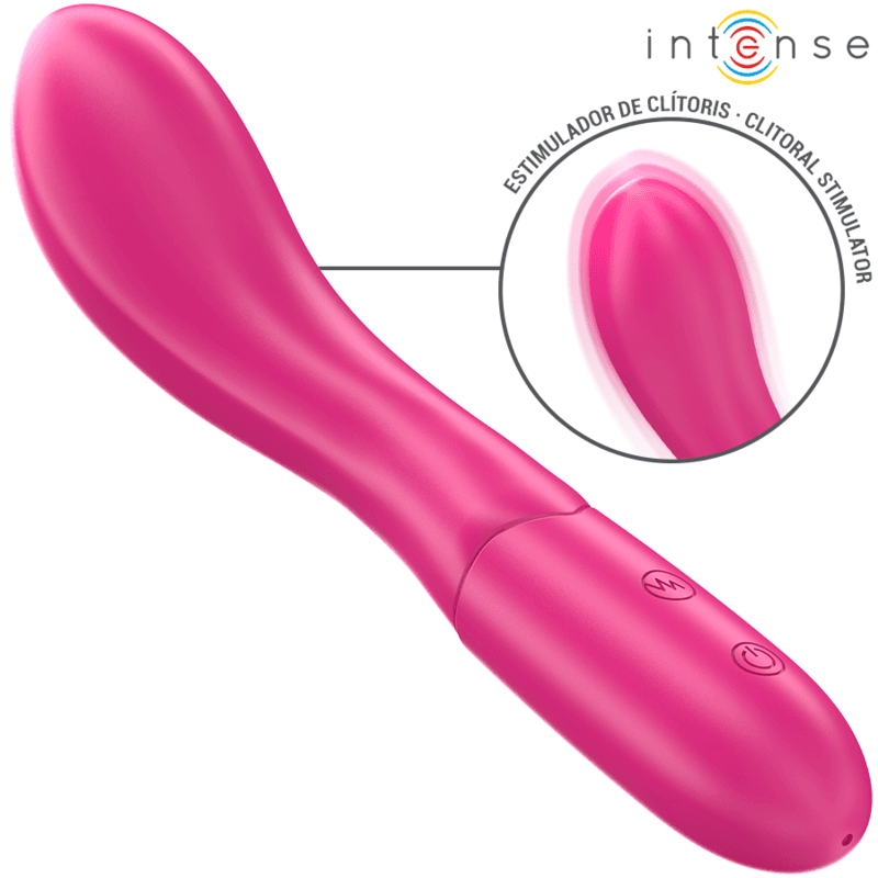 Intense - Lisette vibrator 19 cm prožen 10 vibracij rožnat