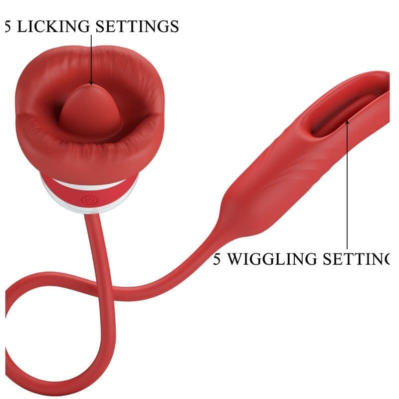 ROMANCE - ALYSS RED VIBRATOR ZA KLITORIS Z USTI