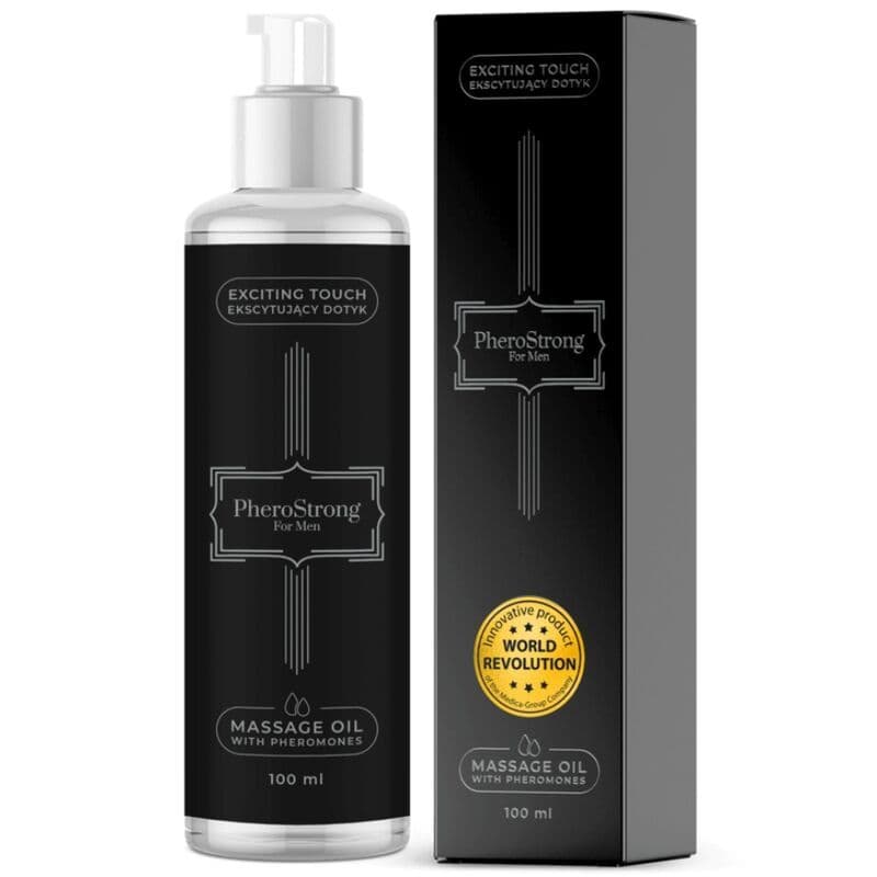 PHEROSTRONG - ULJE ZA MASAŽU S FEROMONIMA ZA MUŠKARCE 100 ML