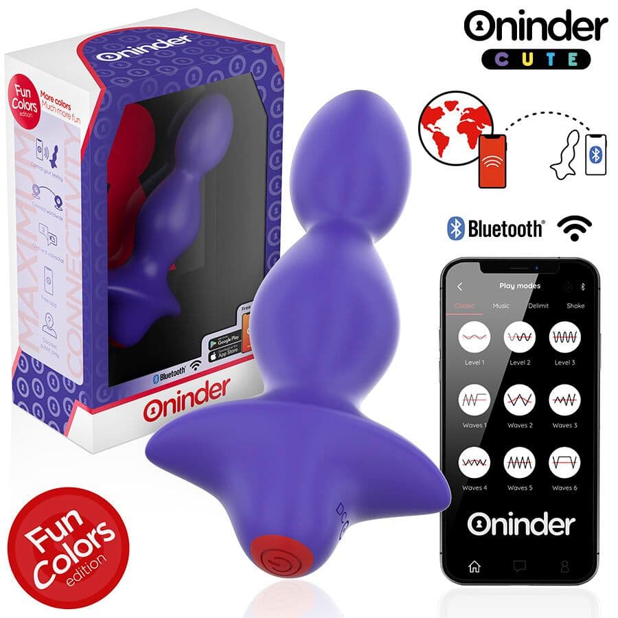 ONINDER CUTE - LOVE BUTT VIBRIRAJUĆI ANALNI ČEP DILATATOR, BESPLATNA SVJETSKA APLIKACIJA