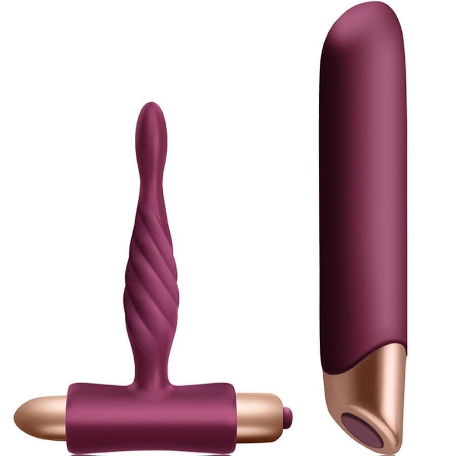 CLIMAXIMUM - RAPTURE KOMPLET, KLASIČEN VIBRATOR + ANALNI ČEP ZA ZAČETNIKE