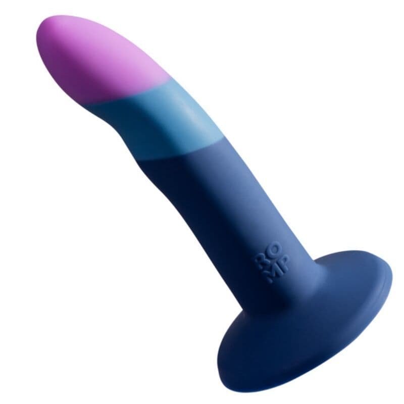 ROMP - PICCOLO SILIKONSKI DILDO S VAKUUMSKOM ČAŠICOM, TROBOJNI, 14 CM