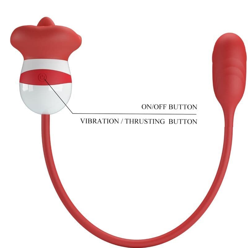 PRETTY LOVE - ALIYAH RED VIBRATOR ZA KLITORIS Z USTI