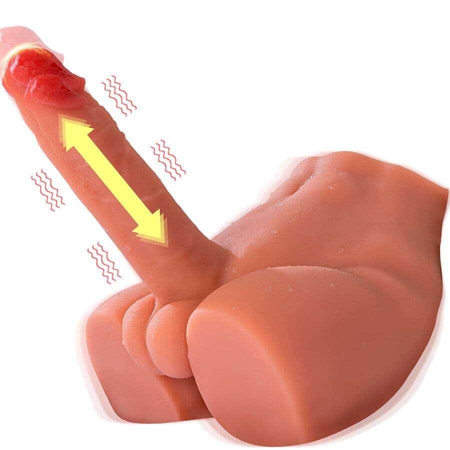 XISE - PEEL DILDO ASS REALISTIČNI DILDO MASTURBATOR FRONTALNA POZICIJA S SUNKI 17,5 CM