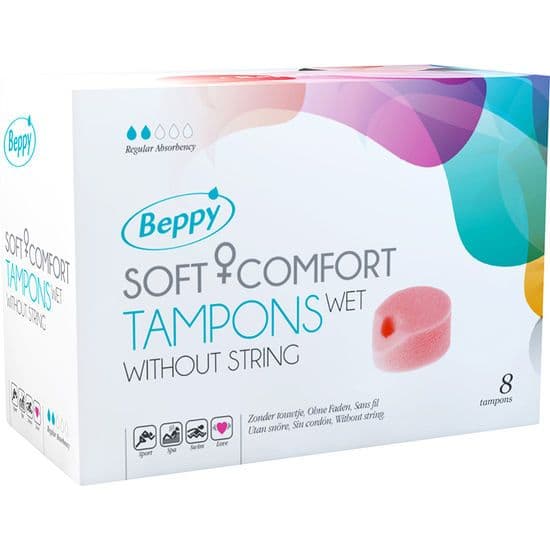 BEPPY - VLAŽNI HIGIJENSKI TAMPONI SOFT COMFORT, 8 KOMADA