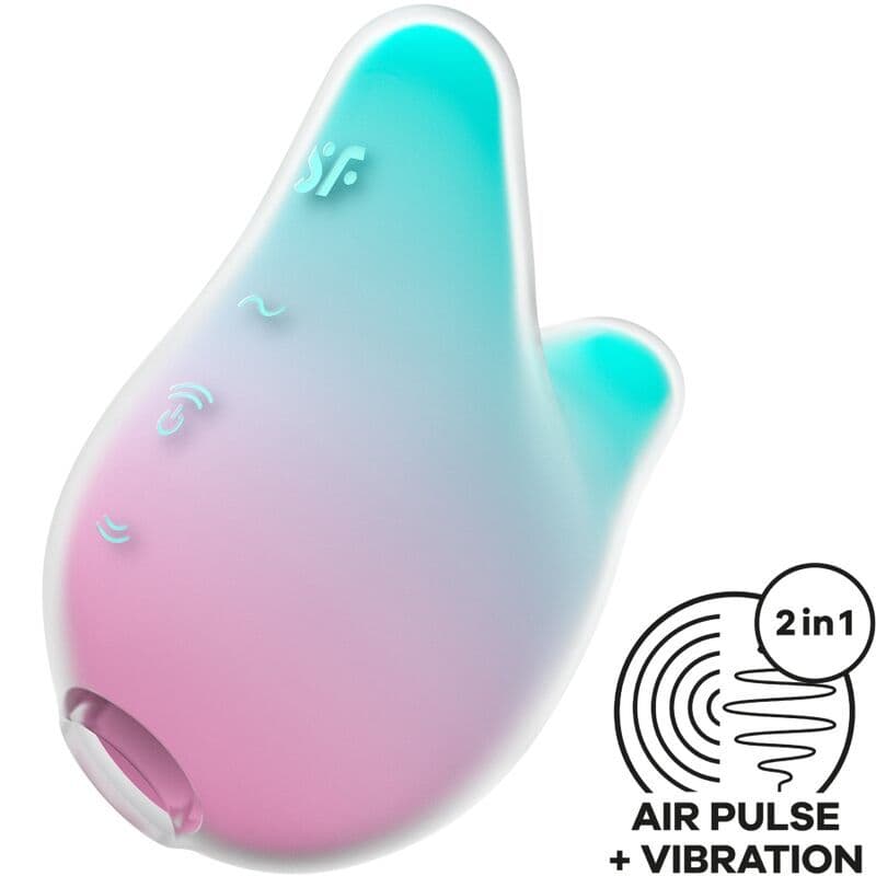 SATISFYER MERMAID VIBES STIMULATOR Z ZRAČNIMI PULZI IN VIBRATOR, MENTOL IN ROZA