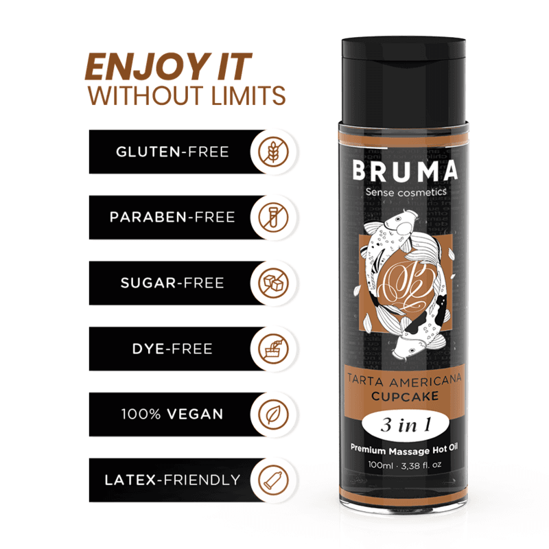 BRUMA - PREMIUM ULJE ZA MASAŽU S GRIJUĆIM UČINKOM 3 U 1 KOLAČIĆ 100 ML