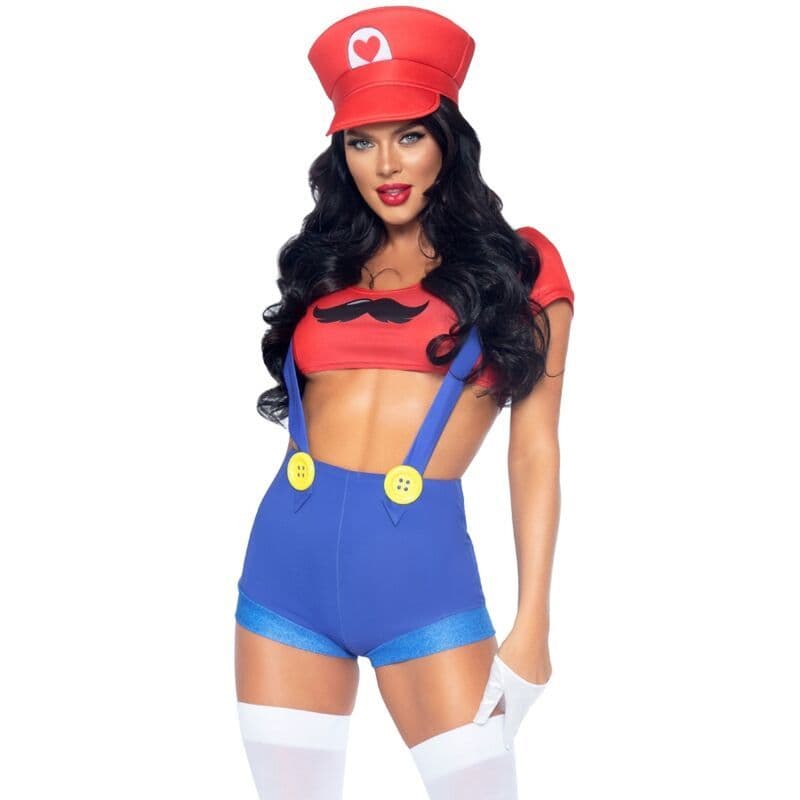 LEG AVENUE - ZAVODLJIV KOSTIM MARIO BROS, CRVENO-PLAVI, S