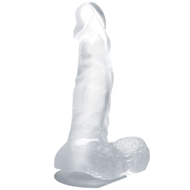 BAILE - REALISTIČNI DILDO S VAKUUMSKOM ČAŠICOM I TESTISIMA 16,7 CM PROZIRNI
