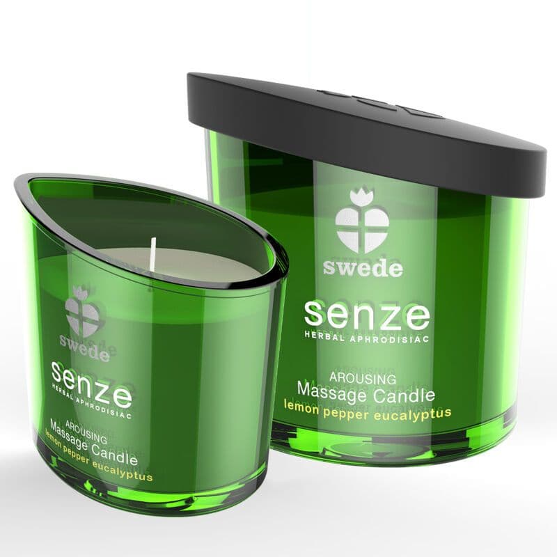 SWEDE SENZE AROUSING MASAŽNA SVEČA, LIMONA, POPER, EVKALIPTUS, 50 ML
