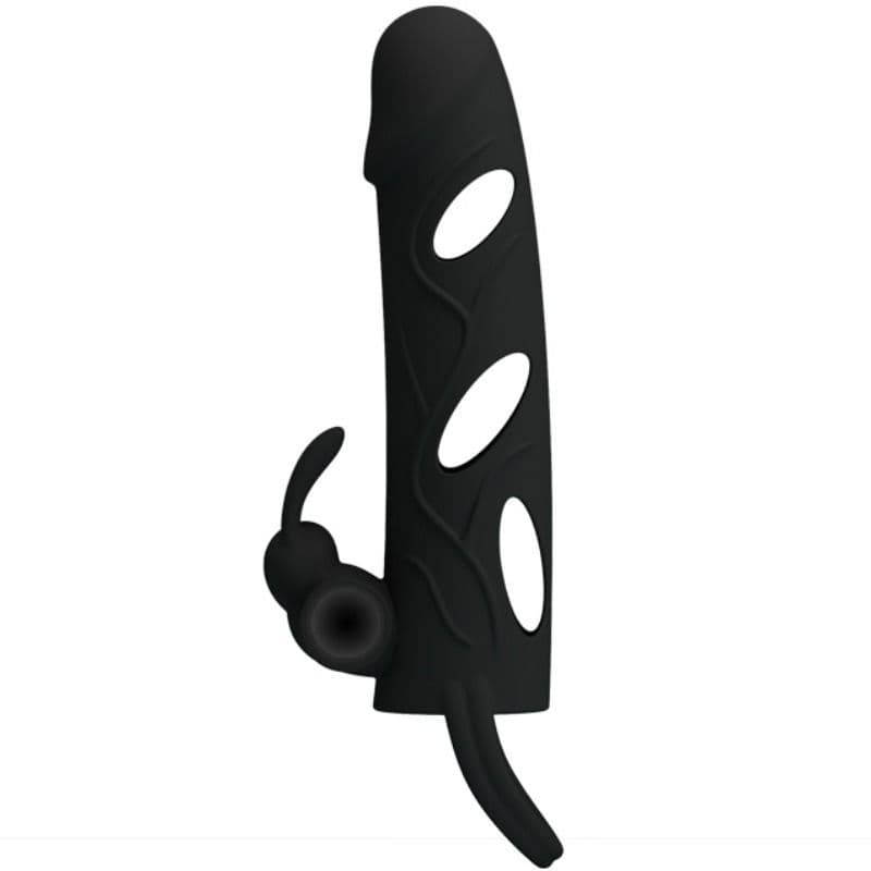 PRETTY LOVE - SILIKONSKI OVOJ ZA PENIS Z VIBRACIJO 14 CM 1.0