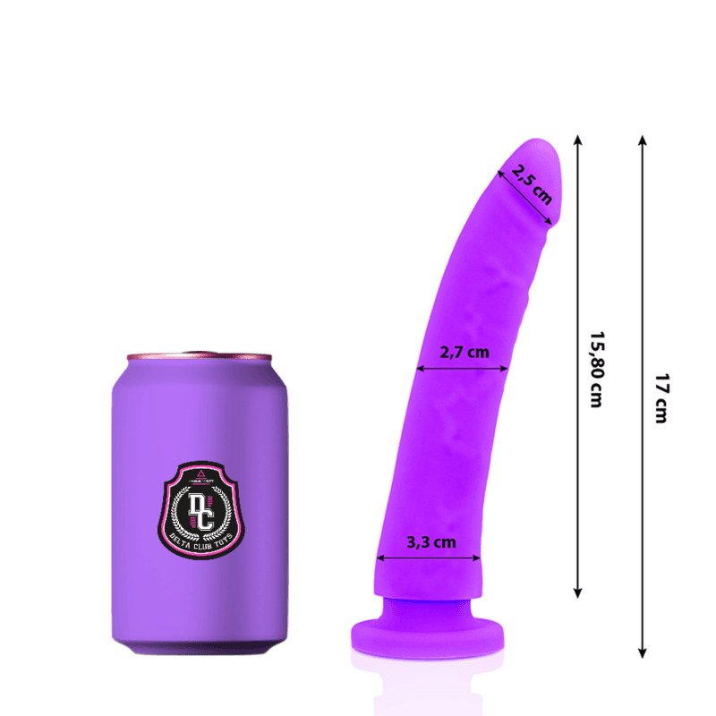 DELTA CLUB - LILA DILDO OD MEDICINSKOG SILIKONA 17 CM -O- 3 CM