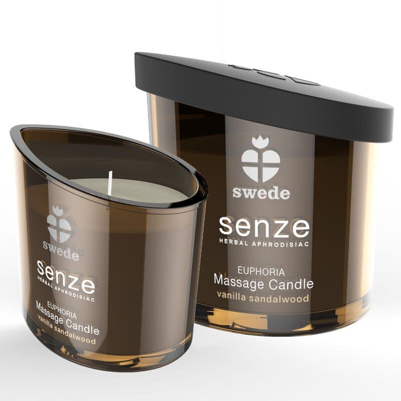 SWEDE SENZE EUPHORIA MASAŽNA SVEČA, VANILIJA, SANDALOVINA, 50 ML
